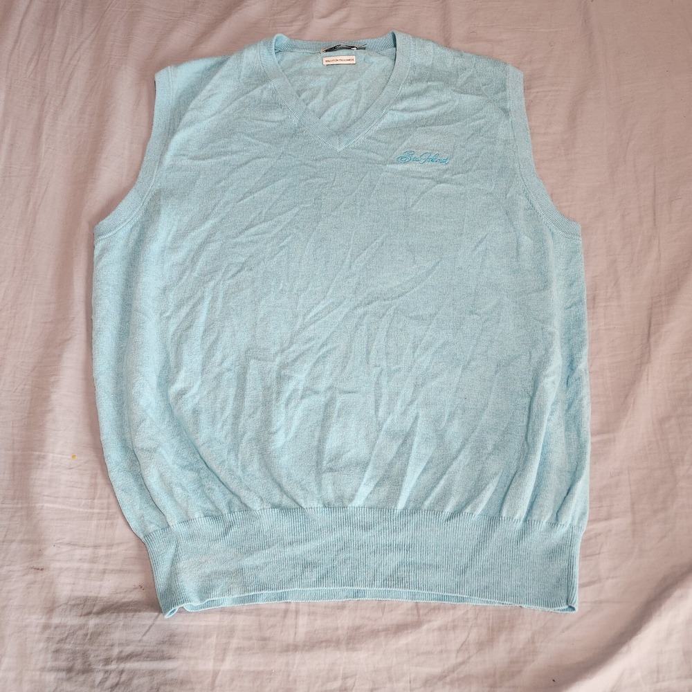 Peter Millar Men's Cashmere Blend Vest Sea Island Size Xl